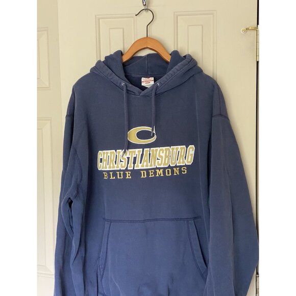Christiansburg Blue Demons Pullover Hoodie Men's Size XXL - Picture 3 of 8